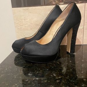 Platform Peeptoe Pumps, Sparkly Michael Kors Sz 10